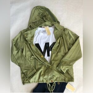 Michael Kors Olive Utility Jacket size large nwt